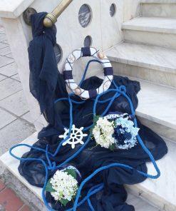 Στολισμός βάπτισης σε navy χρώματα με άγκυρες - Image 7